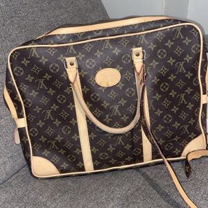 Classic Monogram Travel Tote in Brown and Tan